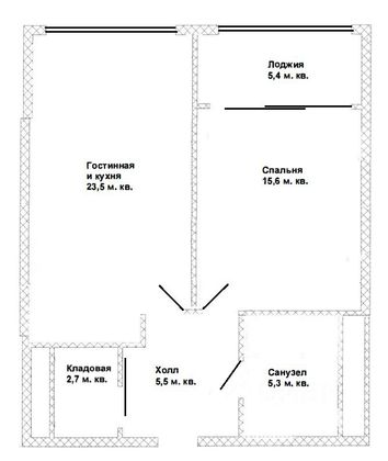 Продажа 2-комнатной квартиры 61,4 м², 22/44 этаж