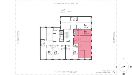 Продажа 4-комнатной квартиры 102 м², 8/16 этаж