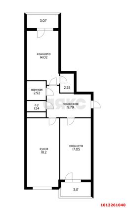 Продажа 2-комнатной квартиры 78 м², 10/25 этаж