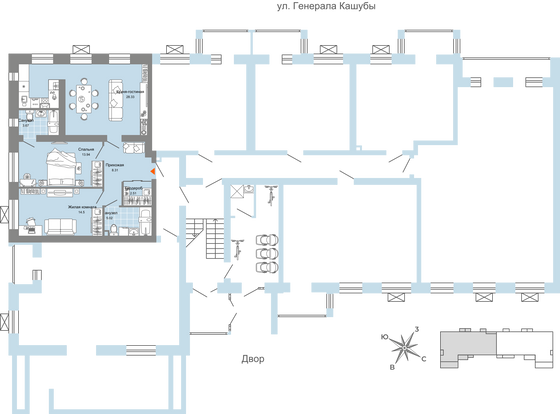 Продажа 3-комнатной квартиры 77 м², 1/4 этаж