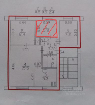 Аренда 4-комнатной квартиры 48,2 м², 2/5 этаж