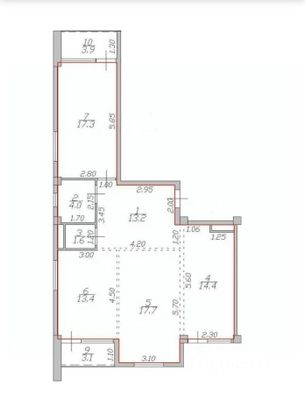 Продажа 3-комнатной квартиры 91 м², 5/13 этаж