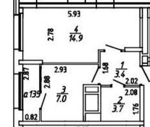 Продажа 1-комнатной квартиры 31,3 м², 5/23 этаж