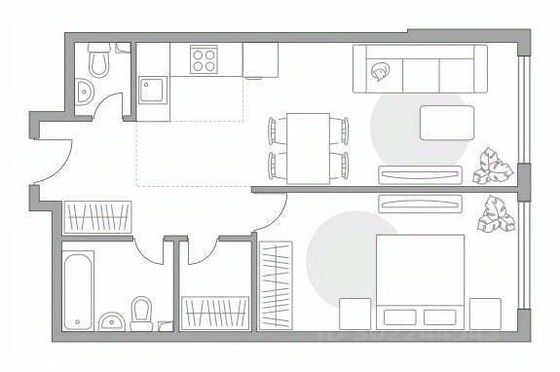 Продажа 2-комнатной квартиры 52,5 м², 3/7 этаж