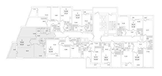 Продажа 3-комнатной квартиры 83,1 м², 13/17 этаж