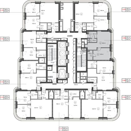 Продажа 1-комнатной квартиры 38,9 м², 34/53 этаж