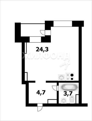 Продажа 1-комнатной квартиры 29,5 м², 11/17 этаж