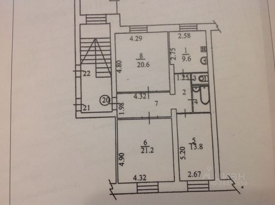 Продажа 3-комнатной квартиры 81,7 м², 2/3 этаж