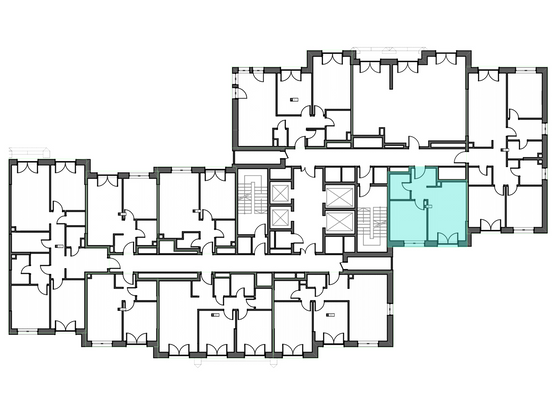 Продажа 1-комнатной квартиры 39,8 м², 25/28 этаж