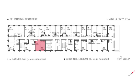 Продажа 1-комнатной квартиры 35,8 м², 18/58 этаж