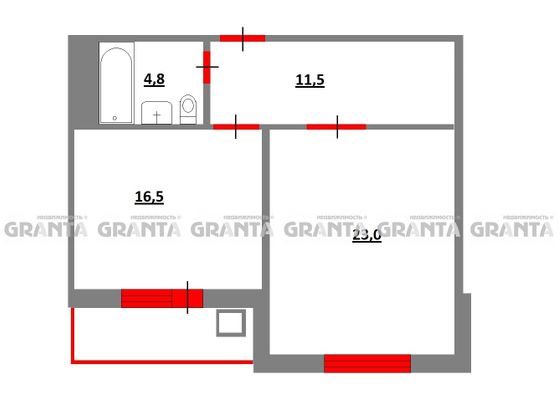 Продажа 1-комнатной квартиры 55,8 м², 9/10 этаж