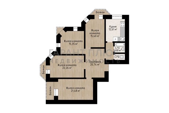 Продажа 4-комнатной квартиры 114,3 м², 10/11 этаж