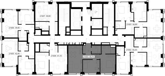 Продажа 2-комнатной квартиры 60,7 м², 16/36 этаж