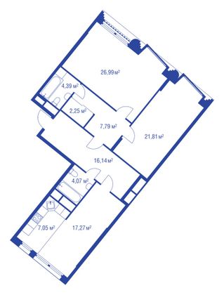 105,8 м², 3-комн. квартира, 7/32 этаж