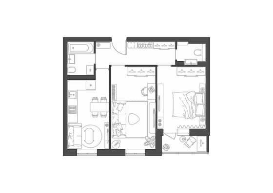 Продажа 2-комнатной квартиры 57 м², 1/9 этаж