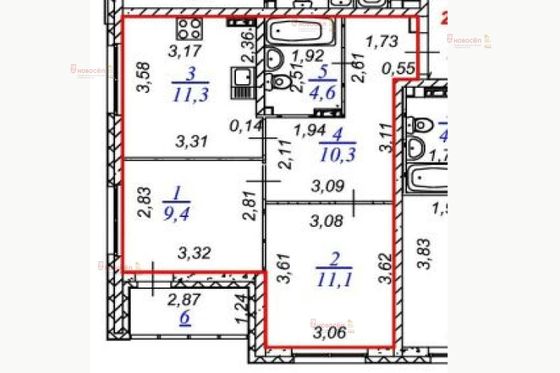 Аренда 2-комнатной квартиры 46,7 м², 4/16 этаж