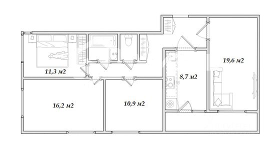 Продажа 4-комнатной квартиры 84 м², 8/12 этаж