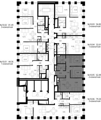 Продажа 2-комнатной квартиры 62,5 м², 10/27 этаж