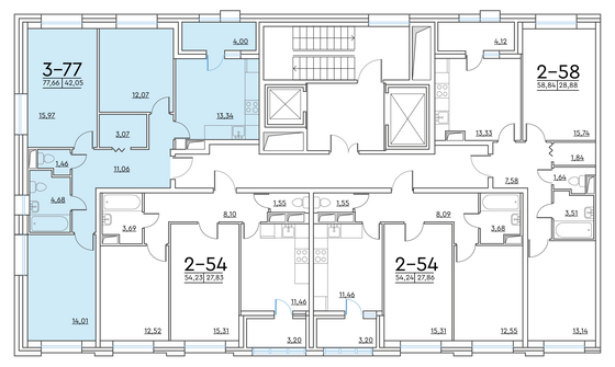 Продажа 3-комнатной квартиры 77,6 м², 10/13 этаж