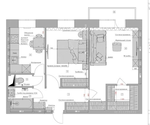 Продажа 2-комнатной квартиры 48 м², 6/8 этаж