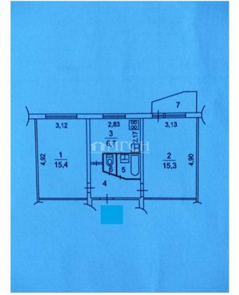 Продажа 2-комнатной квартиры 45 м², 5/5 этаж