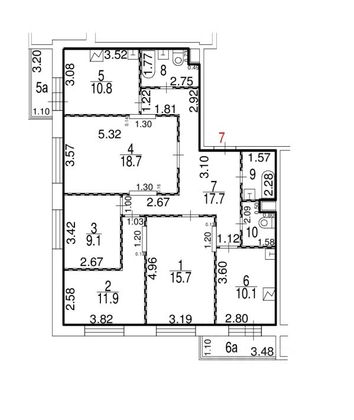 Продажа 4-комнатной квартиры 108,7 м², 2/25 этаж
