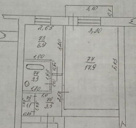 Продажа 1-комнатной квартиры 32,7 м², 3/5 этаж