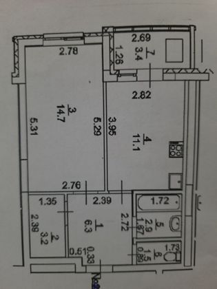 Продажа 1-комнатной квартиры 41,4 м², 4/10 этаж