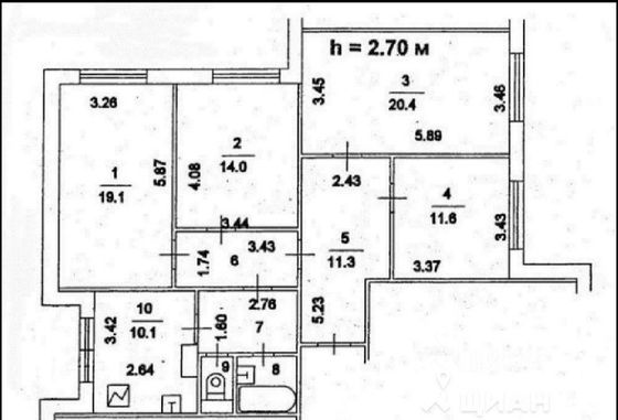 Продажа 4-комнатной квартиры 98,1 м², 5/22 этаж