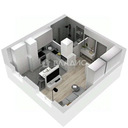 Продажа квартиры-студии 27,7 м², 1/5 этаж