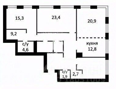 Продажа многокомнатной квартиры 139,2 м², 3/13 этаж