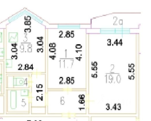 Продажа 2-комнатной квартиры 52 м², 9/14 этаж
