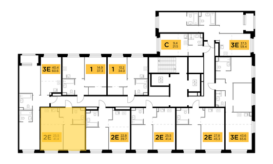 Продажа 2-комнатной квартиры 41,4 м², 13/23 этаж