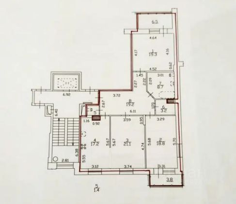 Аренда 3-комнатной квартиры 108,6 м², 3/9 этаж