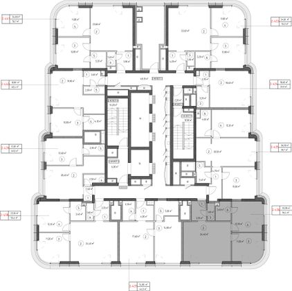 Продажа 2-комнатной квартиры 55,2 м², 48/53 этаж