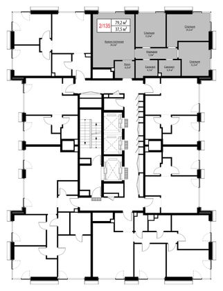 Продажа 3-комнатной квартиры 78,3 м², 19/30 этаж