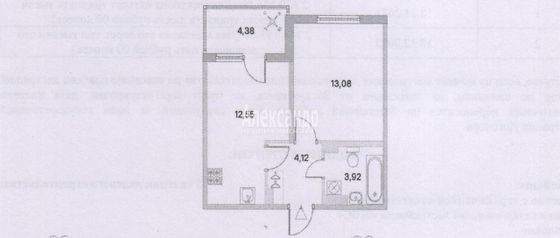 Продажа 1-комнатной квартиры 33,7 м², 3/6 этаж