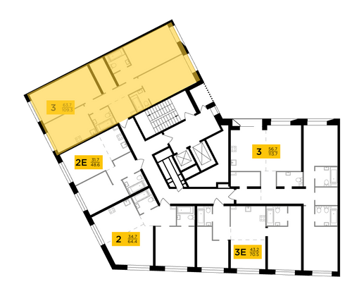 Продажа 3-комнатной квартиры 109,3 м², 4/16 этаж