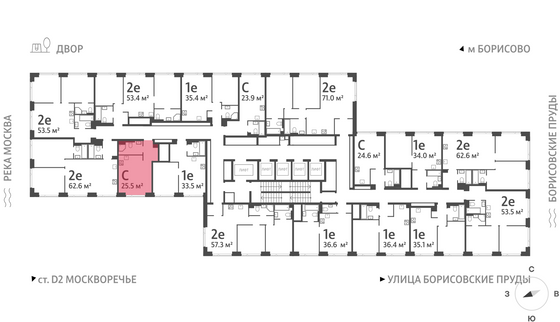 Продажа квартиры-студии 25,5 м², 34/52 этаж