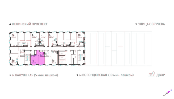 34,9 м², 1-комн. квартира, 41/58 этаж