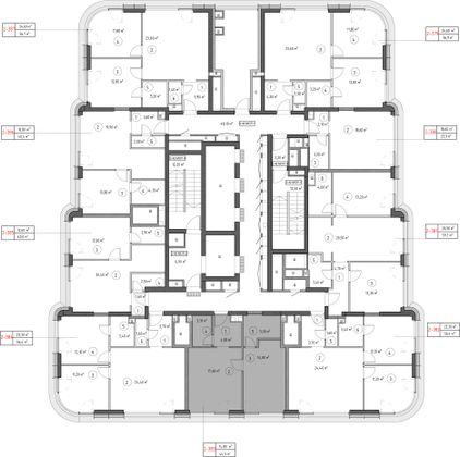 Продажа 1-комнатной квартиры 44,5 м², 42/53 этаж