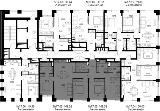 Продажа 4-комнатной квартиры 108,5 м², 17/21 этаж