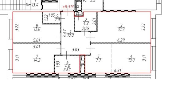 Продажа 3-комнатной квартиры 90 м², 8/10 этаж