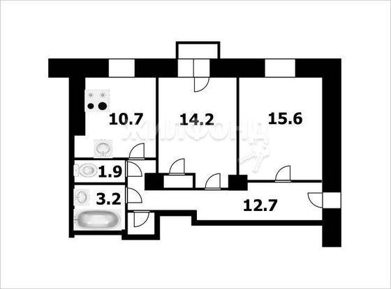 Продажа 2-комнатной квартиры 60 м², 5/5 этаж