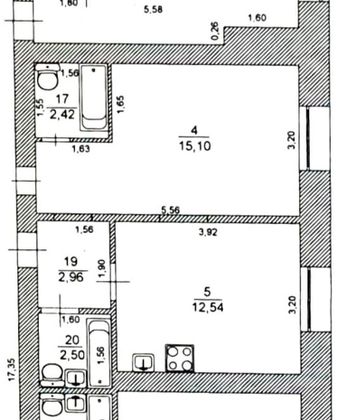 Продажа 2-комнатной квартиры 35,5 м², 1/5 этаж