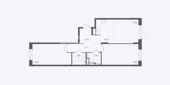 Продажа 3-комнатной квартиры 60 м², 9/12 этаж
