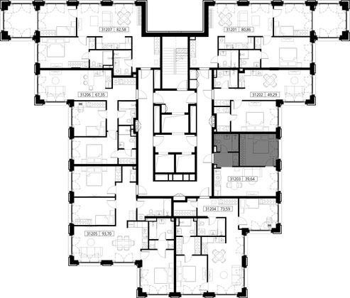 Продажа 1-комнатной квартиры 39,6 м², 12/15 этаж