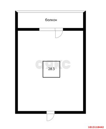 Продажа квартиры-студии 28,3 м², 3/3 этаж