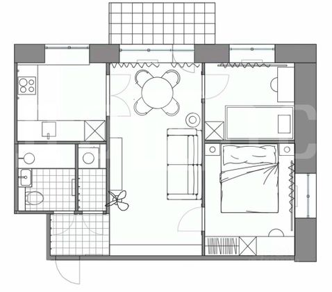 Продажа 2-комнатной квартиры 42 м², 4/5 этаж