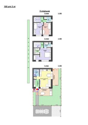 Продажа 3-комнатной квартиры 105 м², 1/3 этаж